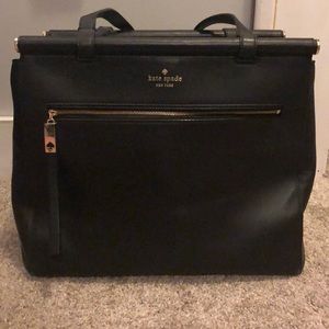 Kate Spade Black leather structured purse